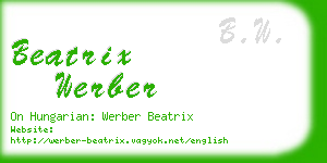 beatrix werber business card